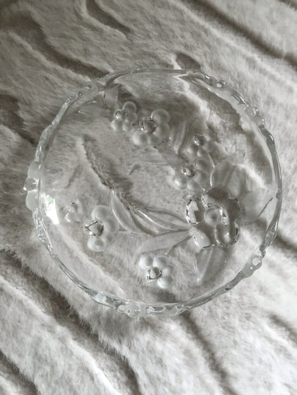 90s Mikasa Crystal 6" Coupe Salad Plate Carmen Rose on Satin Glass #1